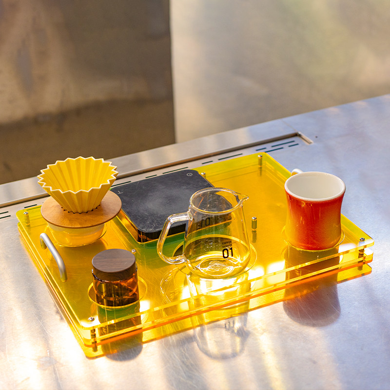 Coffee Equipment Tray - Plateau à café en acrylique, utilisé