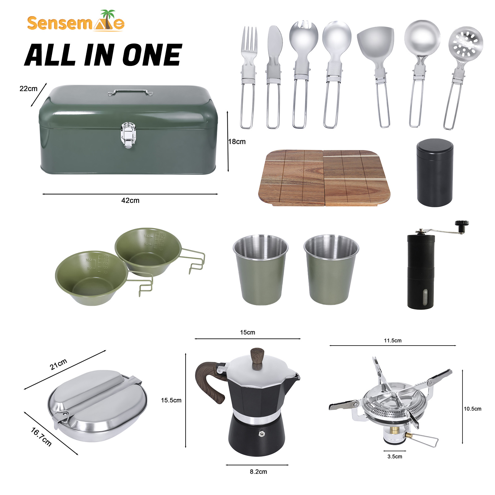 Ensemble de cuisine de glampin - Coffee Equipment Gift Set avis et prix