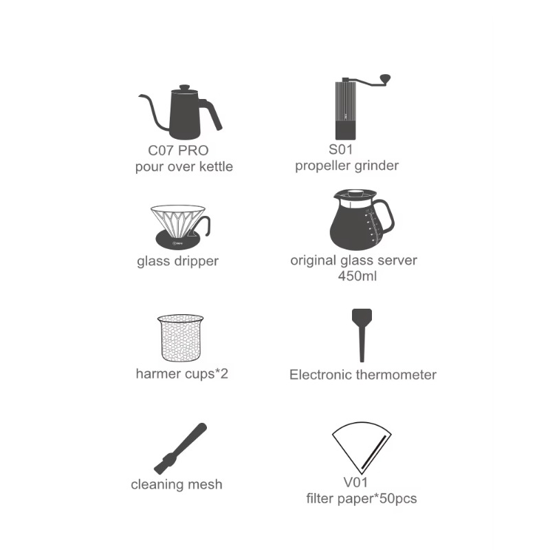 Coffee Shop de luxe, ensemble  - Coffee Equipment Gift Set avis et prix